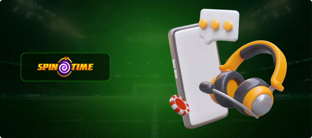 SpinTime Casino Customer Support Banner