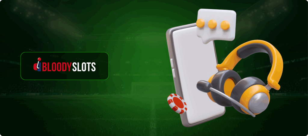 Bloodyslots Casino Customer Support Banner