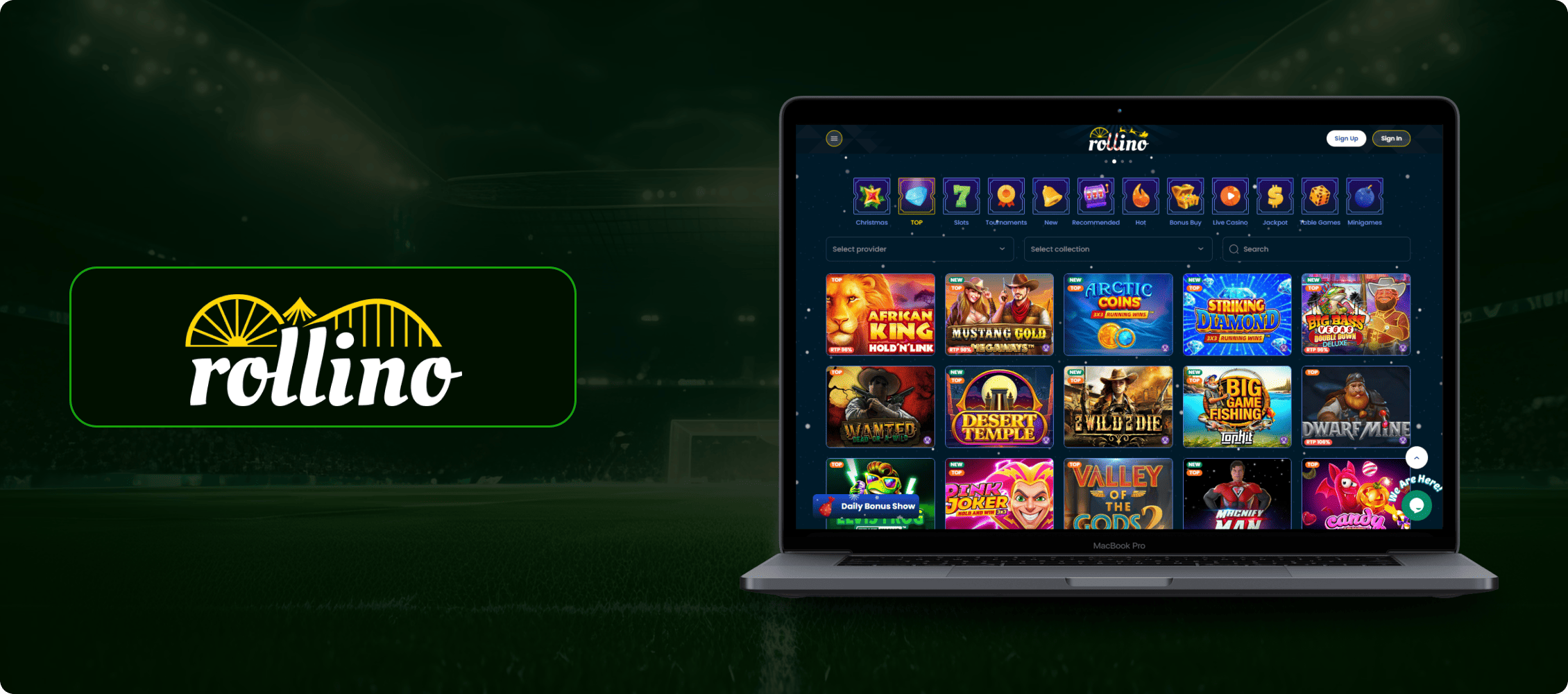 Rollino casino banner